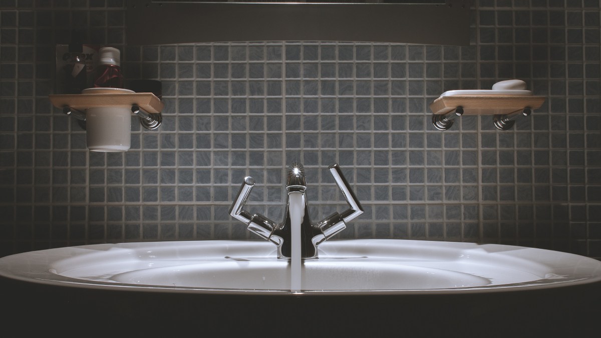 Bathroom Interior with basin tap